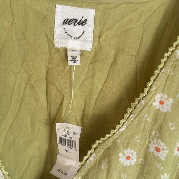 NEW Aerie  Floral Rock 'n' Ruffle Mini Dress Large - Picture 6 of 9